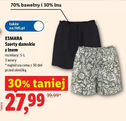 Szorty damskie z lnem