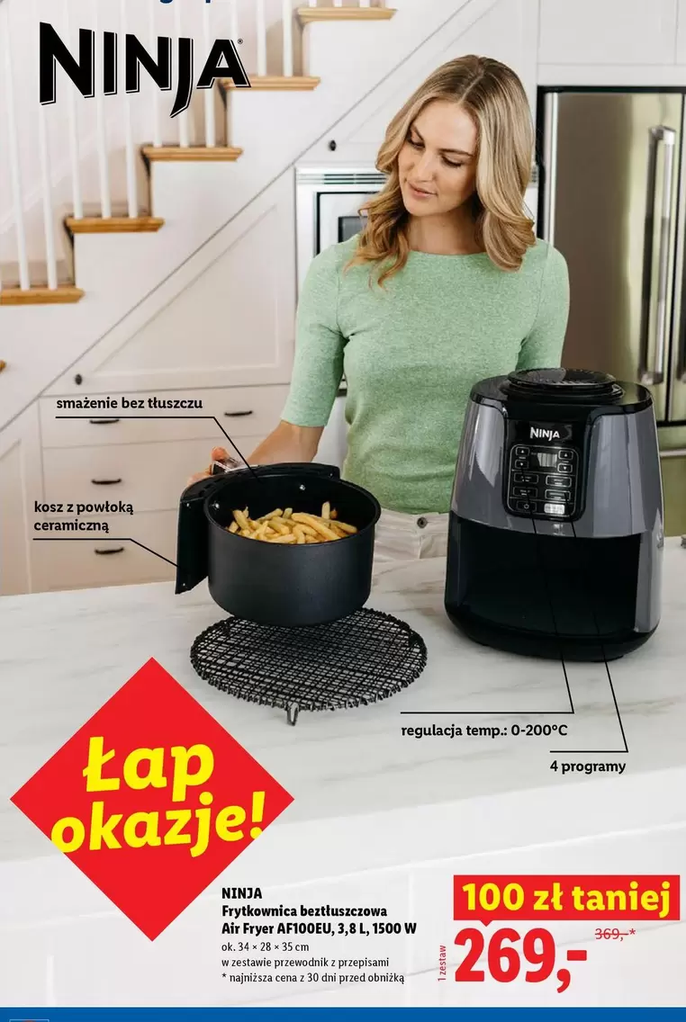 Ninja - Frytkownica beztłuszczowa Air Fryer AF300EU, 3,8 l, 1500 W