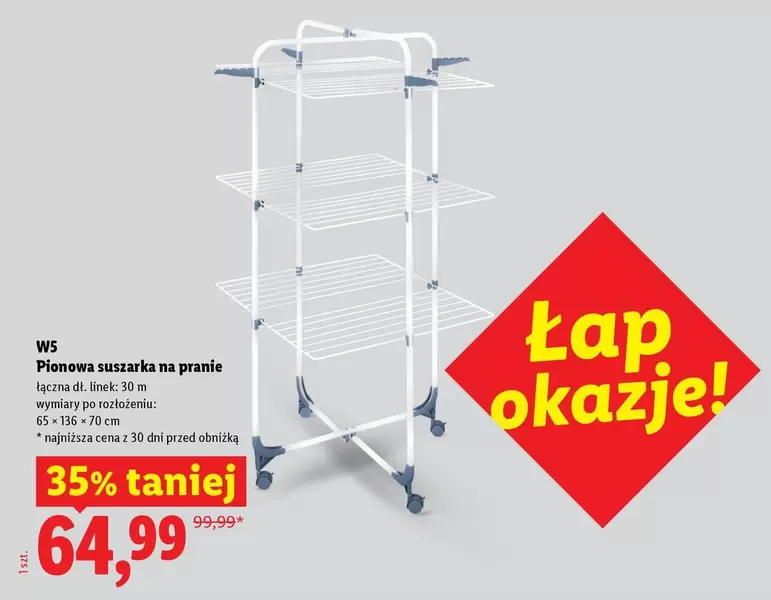 Pionowa suszarka na pranie