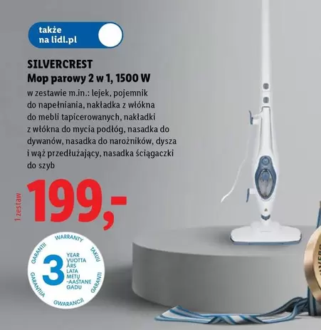 Silvercrest - Mop parowy 2 w 1