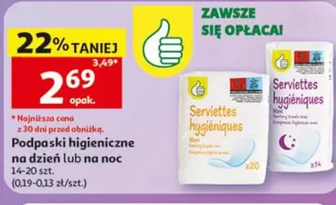 Podpaski higieniczne na dzień lub na noc