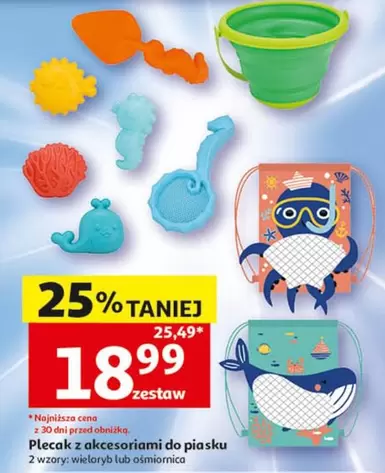 Plecak z akcesoriami do piasku