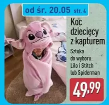 Spiderman - Koc dziecięcy z kapturem