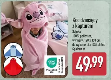 Spiderman - Koc dziecięcy z kapturem