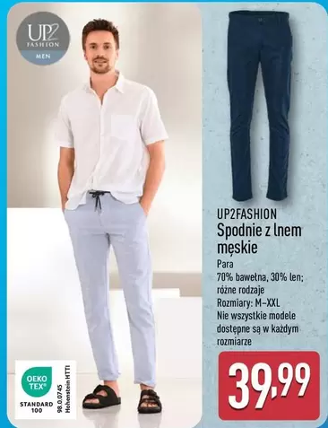 Spodnie z lnem męskie