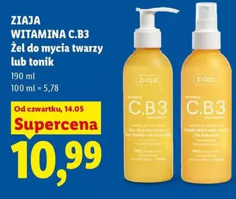 Żel do mycia twarzy lub tonik