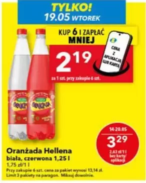 Oranżada Hellena biała, czerwona
