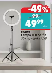 Lampa LED Selfie 36 cm, wysoka, USB