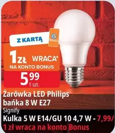 Philips - Żarówka LED bańka 8 W E27