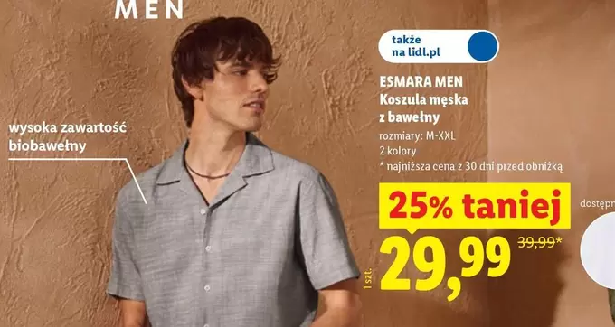Koszula męska z bawełny