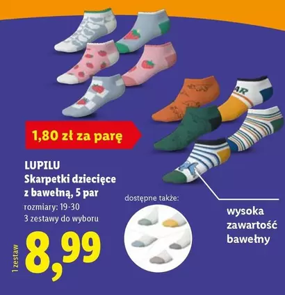 Skarpetki dziecięce z bawełną