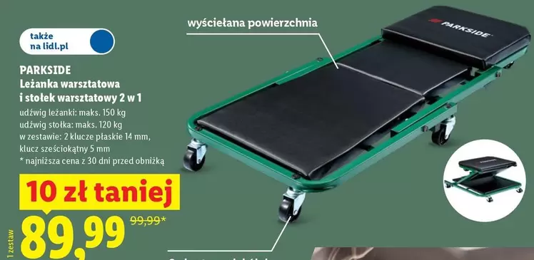 Mm - Leżanka warsztatowa i stołek warsztatowy 2 w 1