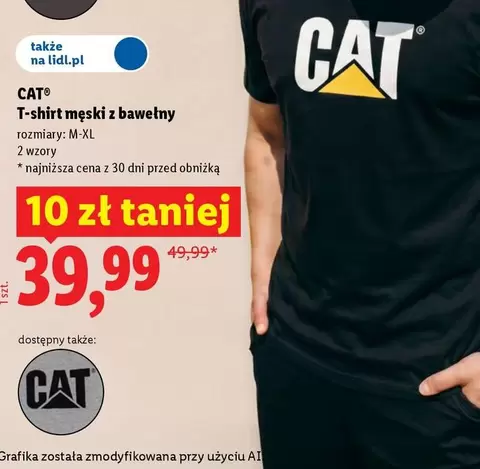 Cat - T-shirt męski z bawełny