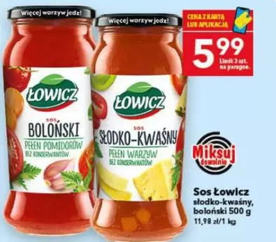 sos łowicz słodko-kwaśny, boloński