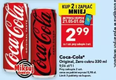 Coca Cola - Original, Zero cukru