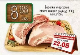 Żeberka wieprzowe ekstra mięsne (trójkąty)