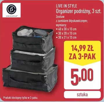 Organizer podróżny, 3 szt.