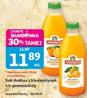 Sok z klementynek lub pomarańczy