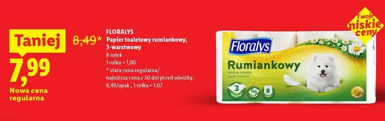Papier toaletowy rumiankowy, 3-warstwowy