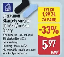 Skarpety sneaker damskie/męskie, 3 pary