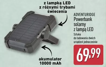 Powerbank solarny z lampą LED