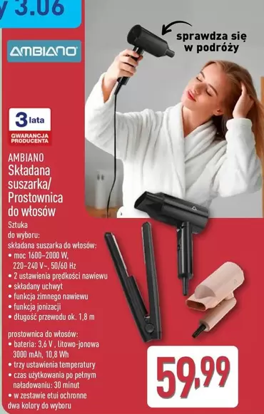 Ok - Składana suszarka/Prostownica do włosów