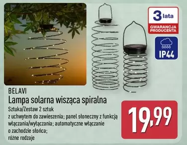 Lampa solarna wisząca spiralna