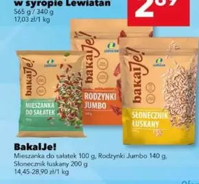 Mieszanka do salatek, Rodzynki Jumbo, Słonecznik łuskany