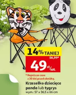 Panda - Krzeselko dzieciece panda lub tygrys