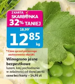Winogrono jasne bezpestkowe
