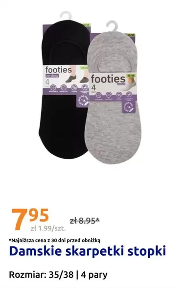 No - Damskie skarpetki stopki