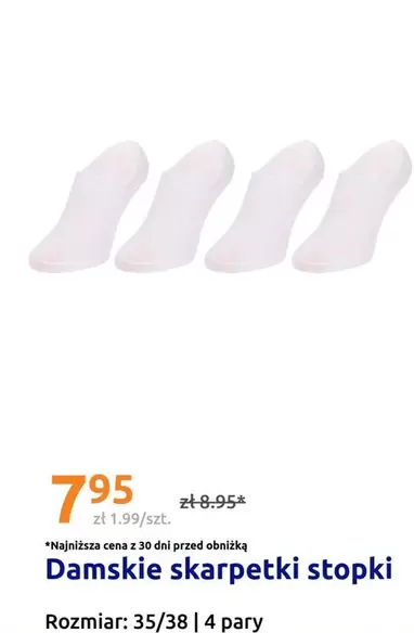 Damskie skarpetki stopki
