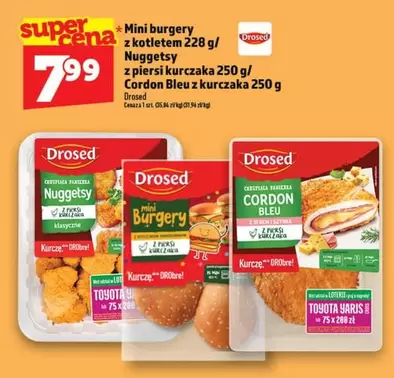 Mini - burgery z kotletem 228 g / Nuggets z piersi kurczaka 250 g / Cordon Bleu z kurczaka 250 g