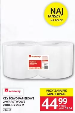 CZYŚCIWO PAPIEROWE 2-WARSTWOWE 2 ROLKI x 235 M