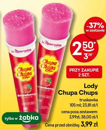 Lody Chupa Chups truskawka