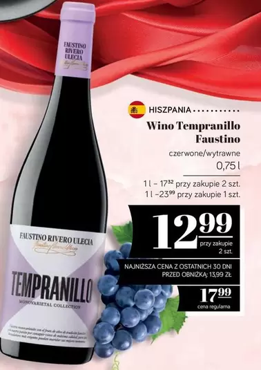 Wino Tempranillo Faustino