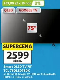 Smart QLED TV 75" TCL 75QLED780K