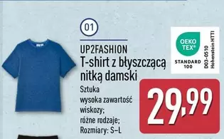 T-Shirt - T-shirt z błyszczącą nitką damski