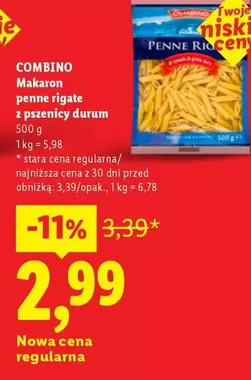 COMBINO Makaron penne rigate z pszenicy durum