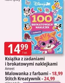Disney - Książka z zadaniami i brokatowymi naklejkami