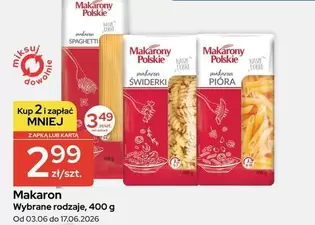 Makaron Wybrane rodzaje