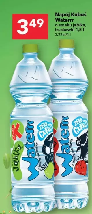 Napój Kubuś Waterrr o smaku Jabłka, truskawki