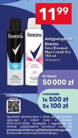 Antyperspirant Rexona Sexy Bouquet, Men Cobalt Dry