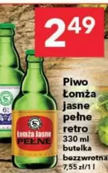 Piwo Łomża jasne pełne retro