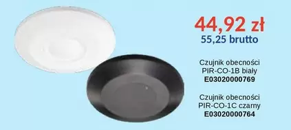 Czujnik obecności PIR-CO-1B biały / Czujnik obecności PIR-CO czarny