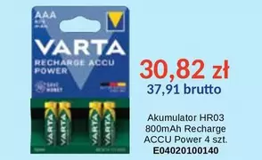 Akumulator HR03 800mAh Recharge ACCU Power 4 szt. E04020100140