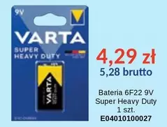 Bateria 6F22 9V Super Heavy Duty 1 szt. E04010100027