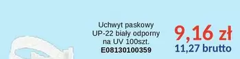 Uchwyt paskowy UP-22 biały odporny na UV