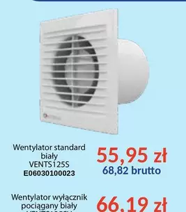 Wentylator standard biały VENTS125S E06030100023