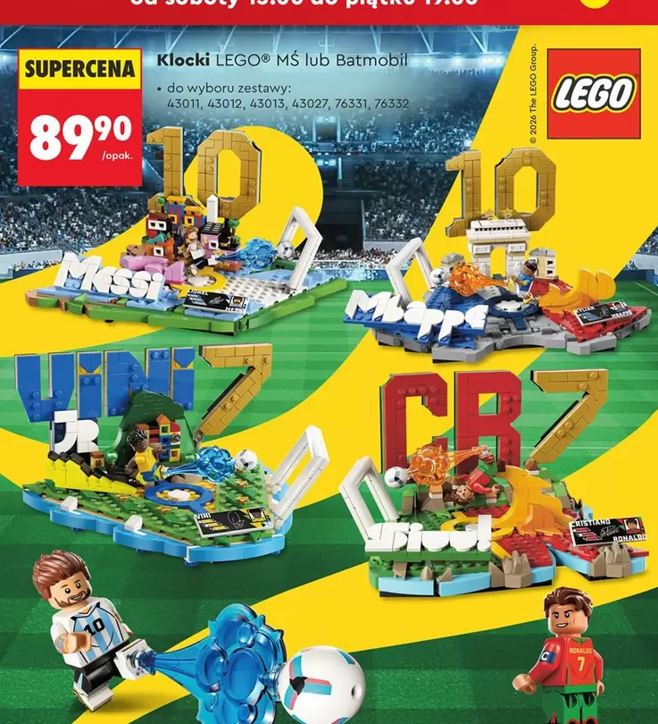 Lego - Klocki LEGO MŚ lub Batmobil
